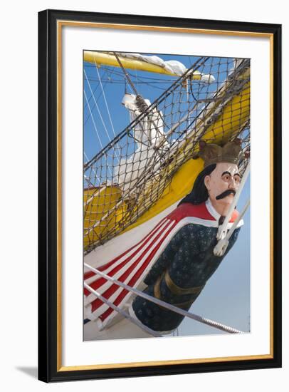 Romania, Black Sea Coast, Constanta, Figurehead of a Ship-Walter Bibikow-Framed Photographic Print