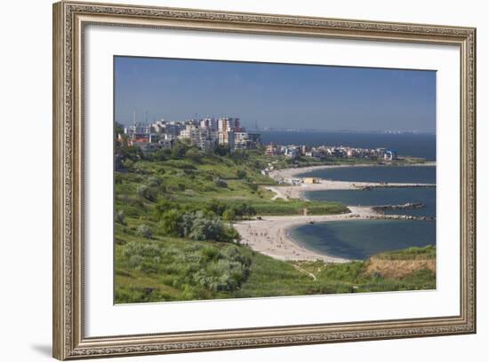Romania, Black Sea Coast, Constanta, Modern Beach, Beachfront Building-Walter Bibikow-Framed Photographic Print