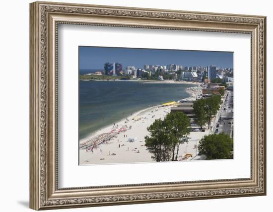 Romania, Black Sea Coast, Mamaia, Elevated Beach View-Walter Bibikow-Framed Photographic Print