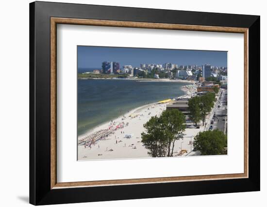 Romania, Black Sea Coast, Mamaia, Elevated Beach View-Walter Bibikow-Framed Photographic Print