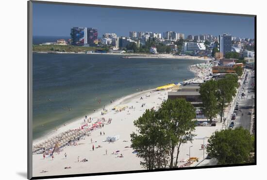 Romania, Black Sea Coast, Mamaia, Elevated Beach View-Walter Bibikow-Mounted Photographic Print