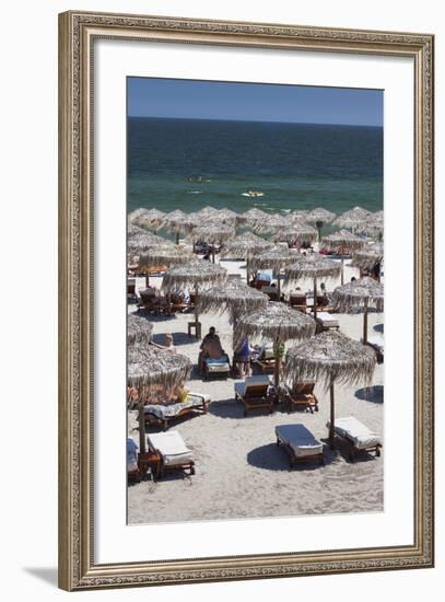 Romania, Black Sea Coast, Mamaia, Elevated Beachfront View-Walter Bibikow-Framed Photographic Print