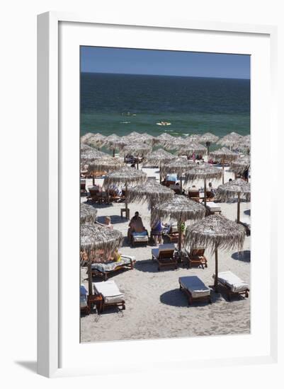 Romania, Black Sea Coast, Mamaia, Elevated Beachfront View-Walter Bibikow-Framed Photographic Print