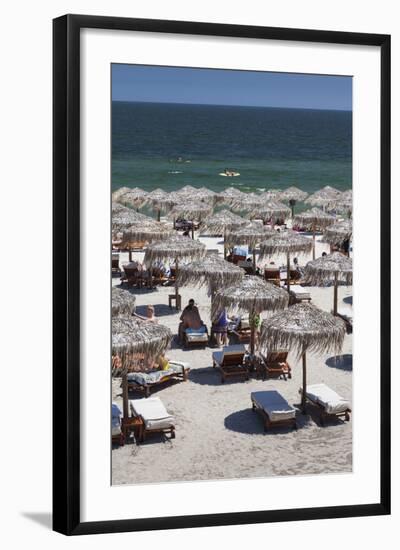 Romania, Black Sea Coast, Mamaia, Elevated Beachfront View-Walter Bibikow-Framed Photographic Print