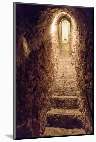Romania. Bran. Castle Bran interior secret passageway.-Emily Wilson-Mounted Photographic Print
