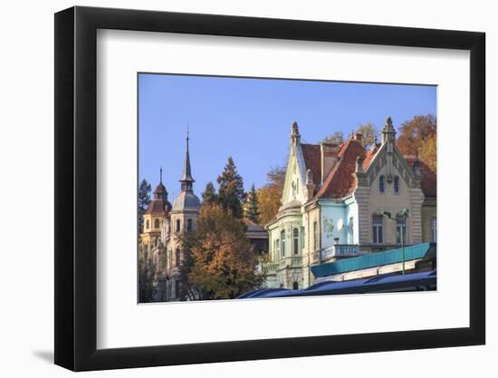 Romania, Brasov, Council Square, Piata Sfatului buildings.-Emily Wilson-Framed Photographic Print