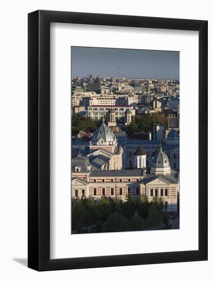 Romania, Bucharest, Coltea Hospital Along IC Bratianu Blvd at Sunset-Walter Bibikow-Framed Photographic Print