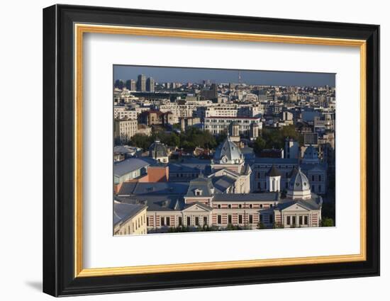 Romania, Bucharest, Coltea Hospital Along IC Bratianu Blvd at Sunset-Walter Bibikow-Framed Photographic Print