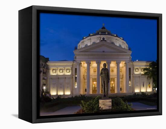 Romania, Bucharest, Piata George Enescu, Romanian Athenaeum Concert Hall-Gavin Hellier-Framed Premier Image Canvas