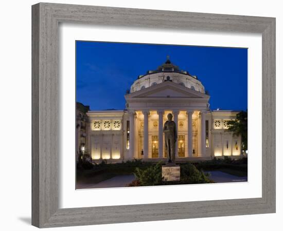 Romania, Bucharest, Piata George Enescu, Romanian Athenaeum Concert Hall-Gavin Hellier-Framed Photographic Print