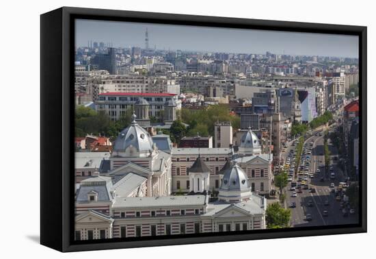 Romania, Bucharest, Piata Universitatii, Hospital on Blvd IC Bratianu-Walter Bibikow-Framed Premier Image Canvas