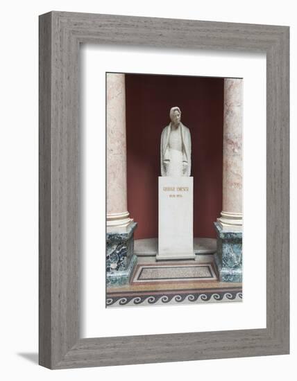 Romania, Bucharest, Romanian Athenaeum, Statue of George Enescu-Walter Bibikow-Framed Photographic Print