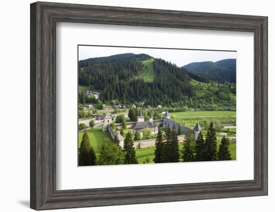 Romania, Bucovina, Sucevita. Looking Down on Sucevita Monastery-Katie Garrod-Framed Photographic Print