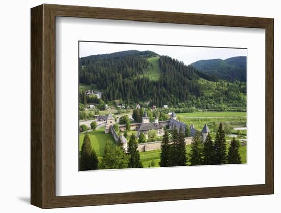 Romania, Bucovina, Sucevita. Looking Down on Sucevita Monastery-Katie Garrod-Framed Photographic Print