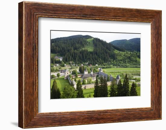 Romania, Bucovina, Sucevita. Looking Down on Sucevita Monastery-Katie Garrod-Framed Photographic Print