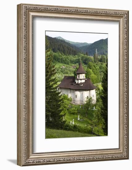 Romania, Bucovina, Sucevita. the Church and Cemetery Attached to Sucevita Monastery.-Katie Garrod-Framed Photographic Print