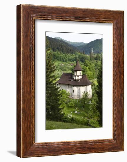 Romania, Bucovina, Sucevita. the Church and Cemetery Attached to Sucevita Monastery.-Katie Garrod-Framed Photographic Print