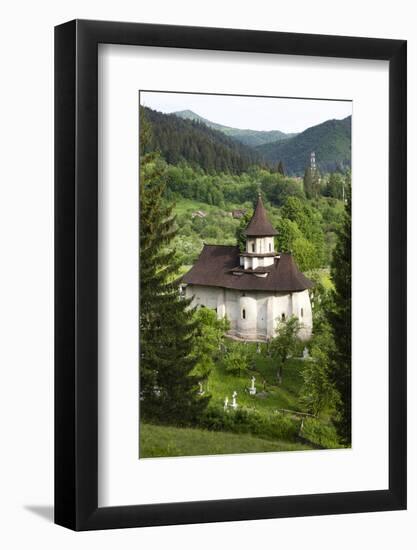 Romania, Bucovina, Sucevita. the Church and Cemetery Attached to Sucevita Monastery.-Katie Garrod-Framed Photographic Print