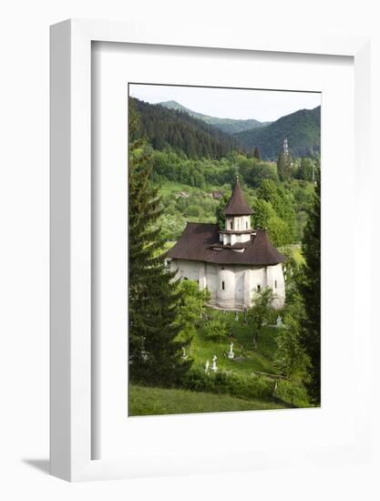 Romania, Bucovina, Sucevita. the Church and Cemetery Attached to Sucevita Monastery.-Katie Garrod-Framed Photographic Print