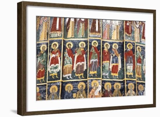 Romania, Bucovina, Sucevita. Wall Painting in Sucevita Monastery-Katie Garrod-Framed Photographic Print