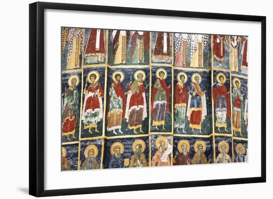 Romania, Bucovina, Sucevita. Wall Painting in Sucevita Monastery-Katie Garrod-Framed Photographic Print