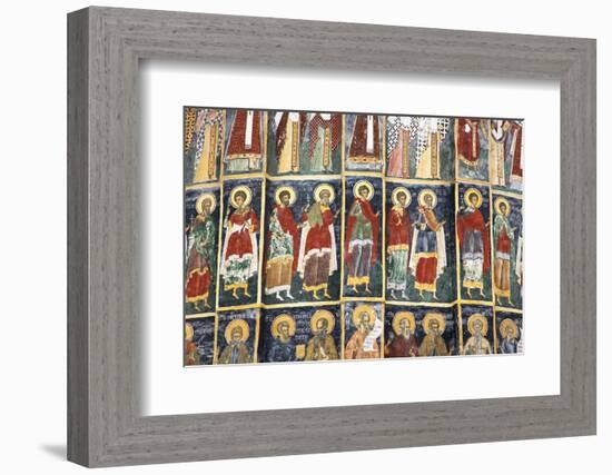 Romania, Bucovina, Sucevita. Wall Painting in Sucevita Monastery-Katie Garrod-Framed Photographic Print