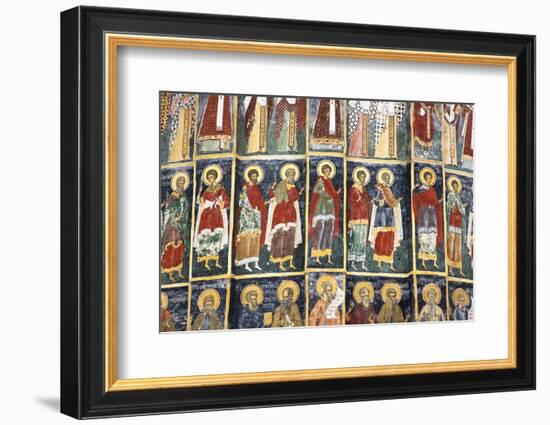 Romania, Bucovina, Sucevita. Wall Painting in Sucevita Monastery-Katie Garrod-Framed Photographic Print