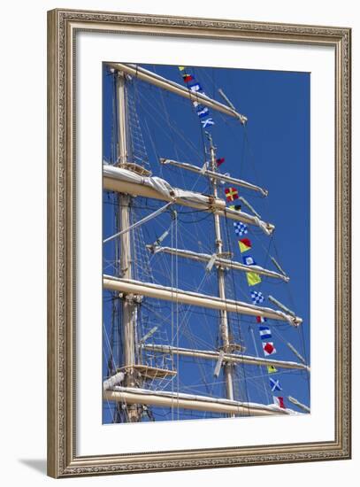 Romania, Constanta, Black Sea Tall Ships Regatta, Signal Flags-Walter Bibikow-Framed Photographic Print