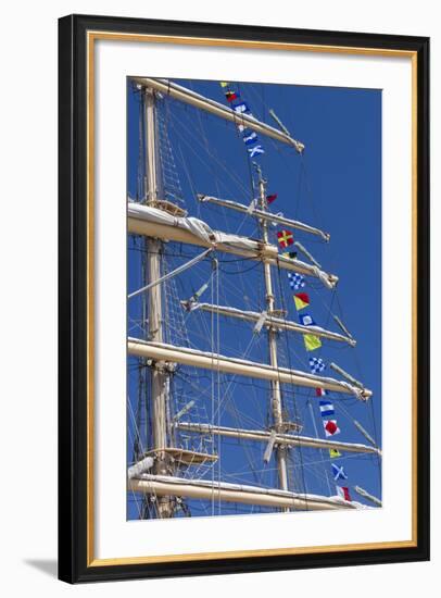 Romania, Constanta, Black Sea Tall Ships Regatta, Signal Flags-Walter Bibikow-Framed Photographic Print