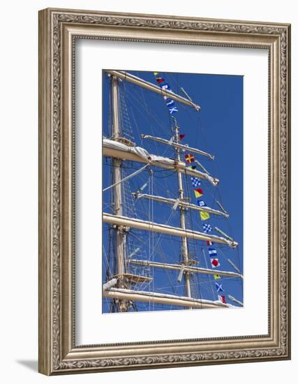 Romania, Constanta, Black Sea Tall Ships Regatta, Signal Flags-Walter Bibikow-Framed Photographic Print