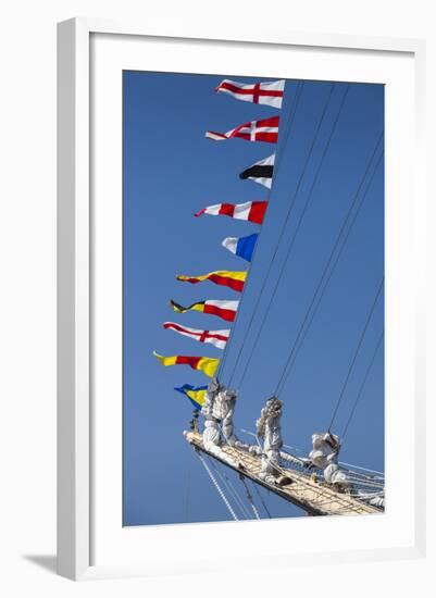 Romania, Constanta, Black Sea Tall Ships Regatta, Signal Flags-Walter Bibikow-Framed Photographic Print