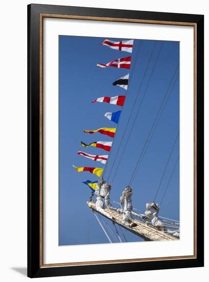 Romania, Constanta, Black Sea Tall Ships Regatta, Signal Flags-Walter Bibikow-Framed Photographic Print