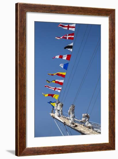 Romania, Constanta, Black Sea Tall Ships Regatta, Signal Flags-Walter Bibikow-Framed Photographic Print