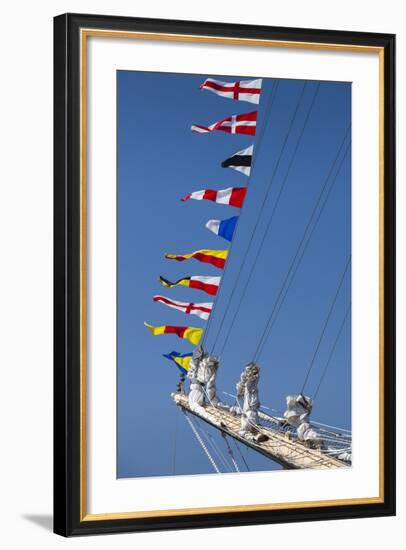 Romania, Constanta, Black Sea Tall Ships Regatta, Signal Flags-Walter Bibikow-Framed Photographic Print