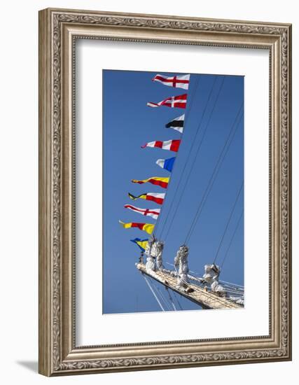 Romania, Constanta, Black Sea Tall Ships Regatta, Signal Flags-Walter Bibikow-Framed Photographic Print