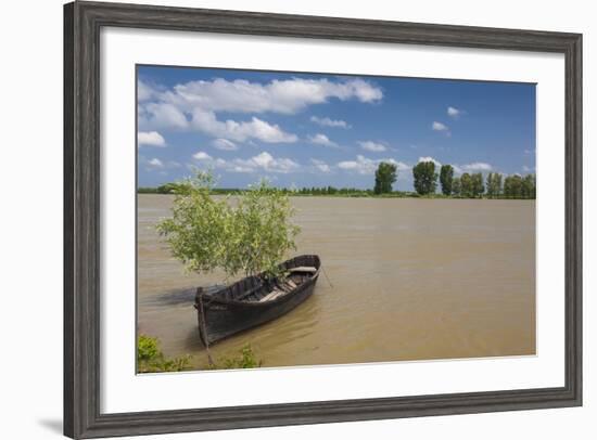 Romania, Danube River Delta, Mahmudia, Danube River Delta and Boats-Walter Bibikow-Framed Photographic Print