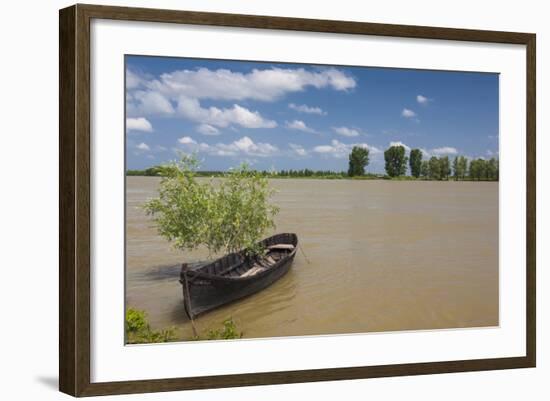 Romania, Danube River Delta, Mahmudia, Danube River Delta and Boats-Walter Bibikow-Framed Photographic Print