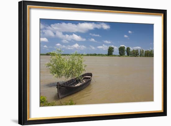 Romania, Danube River Delta, Mahmudia, Danube River Delta and Boats-Walter Bibikow-Framed Photographic Print