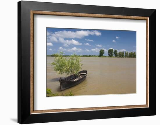 Romania, Danube River Delta, Mahmudia, Danube River Delta and Boats-Walter Bibikow-Framed Photographic Print