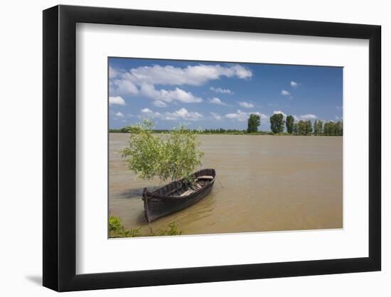 Romania, Danube River Delta, Mahmudia, Danube River Delta and Boats-Walter Bibikow-Framed Photographic Print