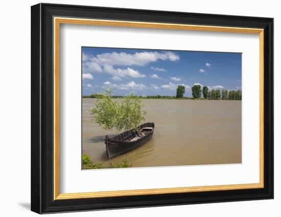 Romania, Danube River Delta, Mahmudia, Danube River Delta and Boats-Walter Bibikow-Framed Photographic Print