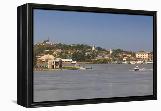 Romania, Danube River Delta, Tulcea, Danube River Waterfront-Walter Bibikow-Framed Premier Image Canvas