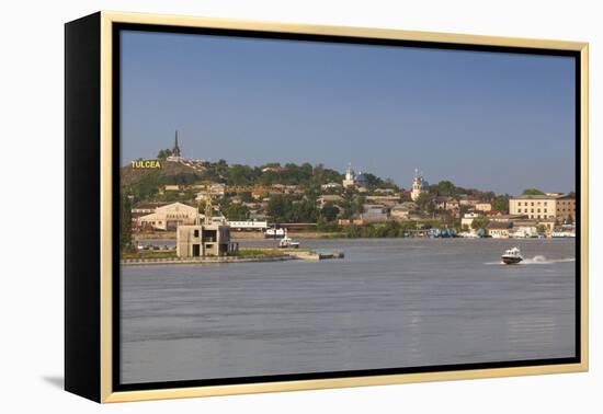 Romania, Danube River Delta, Tulcea, Danube River Waterfront-Walter Bibikow-Framed Premier Image Canvas