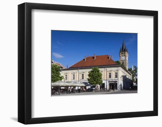 Romania, Maramures, Baia Mare, St. Stephan's Tower and Buildings-Walter Bibikow-Framed Photographic Print