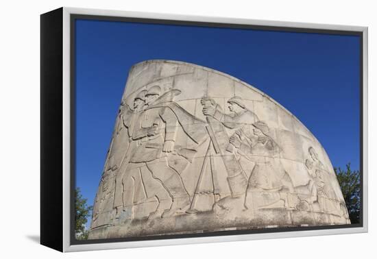 Romania, Maramures Region, Baia Mare, Romanian Soldier's Monument-Walter Bibikow-Framed Premier Image Canvas