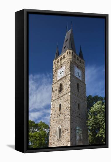 Romania, Maramures Region, Baia Mare, St. Stephan's Tower-Walter Bibikow-Framed Premier Image Canvas