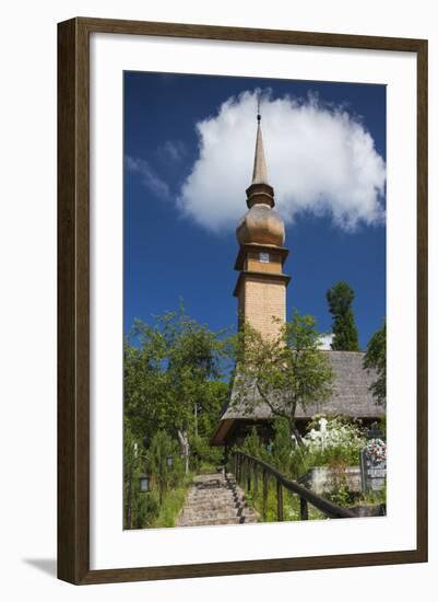 Romania, Maramures Region, Laschia, Wooden Village Church-Walter Bibikow-Framed Photographic Print