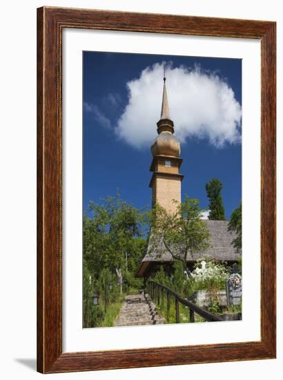 Romania, Maramures Region, Laschia, Wooden Village Church-Walter Bibikow-Framed Photographic Print