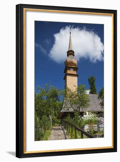 Romania, Maramures Region, Laschia, Wooden Village Church-Walter Bibikow-Framed Photographic Print