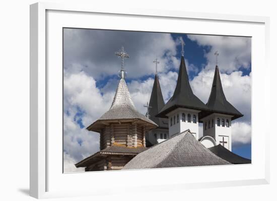 Romania, Maramures Region, Rodna Mountains NP, Orthodox Monastery-Walter Bibikow-Framed Photographic Print